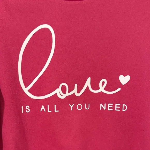 Pink Love Graphic Sweatshirt - Picture 2 of 5